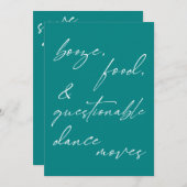 Stiefel-, Lebensmittel- und zweifelsfreie Tanzkart Save The Date (Vorne/Hinten)