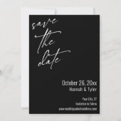 Stiefel-, Lebensmittel- und zweifelsfreie Tanzkart Save The Date (Rückseite)