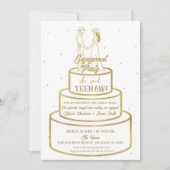 Stiefel Liebe & Buttercreme Cake Western Verlobung Einladung (Vorderseite)