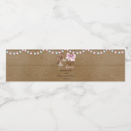 Stiefel oder Beutel Flaschenetikett für die Geschl Wasserflaschenetikett (Einzelnes Label)