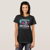 Stiefel oder Bogen Brother Gender Reveal Baby Dusc T-Shirt (Vorne ganz)