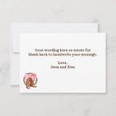 Stiefel oder Bögen für Geschlechtsorgane Dankeskarte (Rückseite)