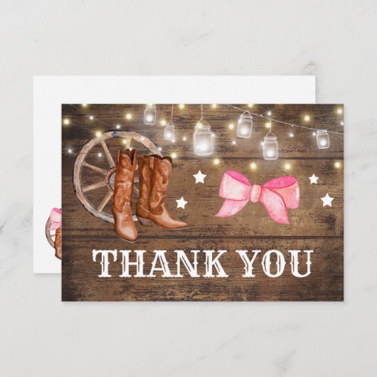 Stiefel oder Bögen für Geschlechtsorgane Dankeskarte (Vorne/Hinten)