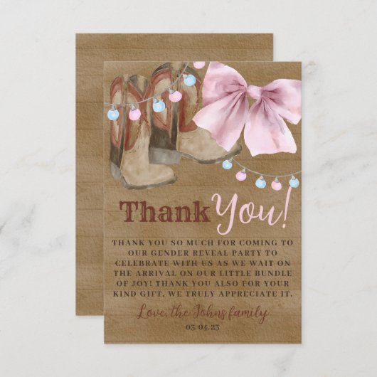 Stiefel oder Bögen Geschlecht offenbaren Danke Kar (Vorne/Hinten)