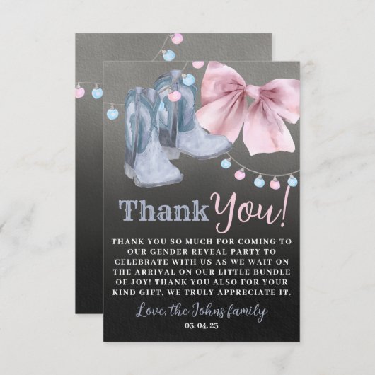 Stiefel oder Bögen Geschlecht offenbaren Danke Kar (Vorne/Hinten)