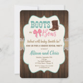 Stiefel oder Bogen Geschlecht offenbaren Einladung (Vorderseite)