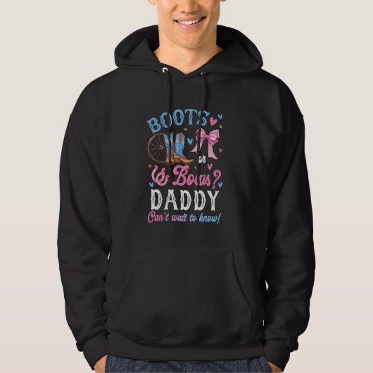 Stiefel oder Bögen Geschlechtsdekorationen Daddy L Hoodie (Vorderseite)