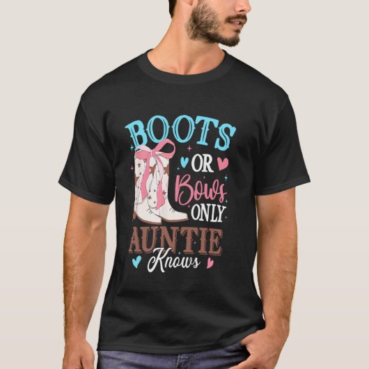 Stiefel oder Bögen Geschlechtsenthüllungsdekoratio T-Shirt (Vorderseite)