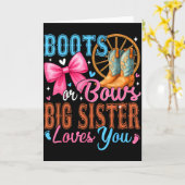 Stiefel oder Bögen Große Schwester liebt dich Gesc Karte (Gelbe Blume)