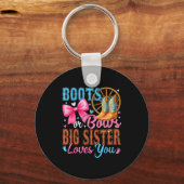 Stiefel oder Bogen große Schwester liebt dich Gesc Schlüsselanhänger (Vorderseite)