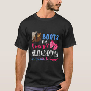 Stiefel oder Bogen Großes Oma Gender Reveal Baby  T-Shirt