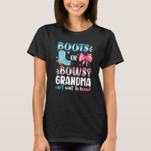 Stiefel oder Bogen Großmutter Gender Reveal Baby S T-Shirt