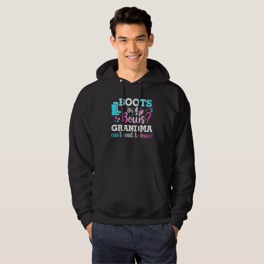 Stiefel oder Bogen Großmutter Geschlecht zeigen Ki Hoodie (Vorne ganz)