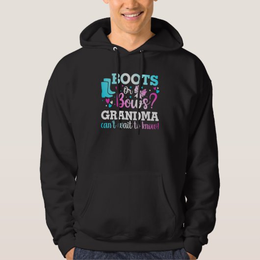Stiefel oder Bogen Großmutter Geschlecht zeigen Ki Hoodie (Vorderseite)