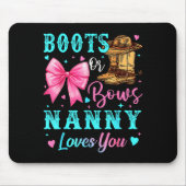 Stiefel oder Bögen Kindermädchen liebt dich Geschl Mousepad (Vorne)