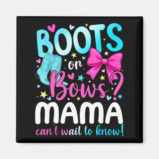 Stiefel oder Bögen Mama liebt dich Geschlechtsenth Magnet (Vorne)