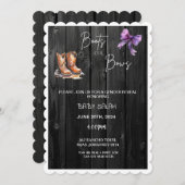 Stiefel oder Bögen? Nur das Baby weiß! Save The Date (Vorne/Hinten)