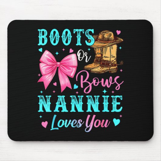 Stiefel oder Bögen Oma liebt dich Geschlecht enthü Mousepad (Vorne)