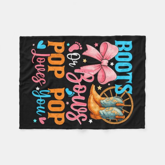 Stiefel oder Bögen P P Liebt dich Geschlecht Enthü Fleecedecke (Vorderseite (Horizontal))