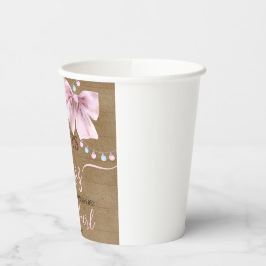 Stiefel oder Bogen Papier Becher für Gender Reveal (Links)