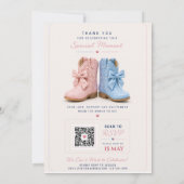 Stiefel oder Boote Geschlecht Enthüllung QR Code R Einladung (Rückseite)