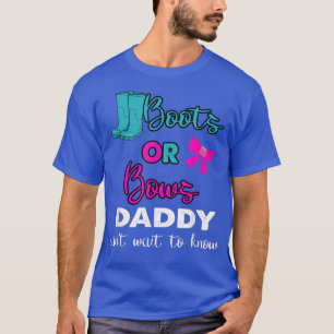 Stiefel oder Bows Baby Gender Reveal Party Matchin T-Shirt