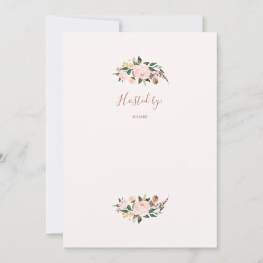 Stiefel oder Bows Baby Shower Girl Einladung (Rückseite)