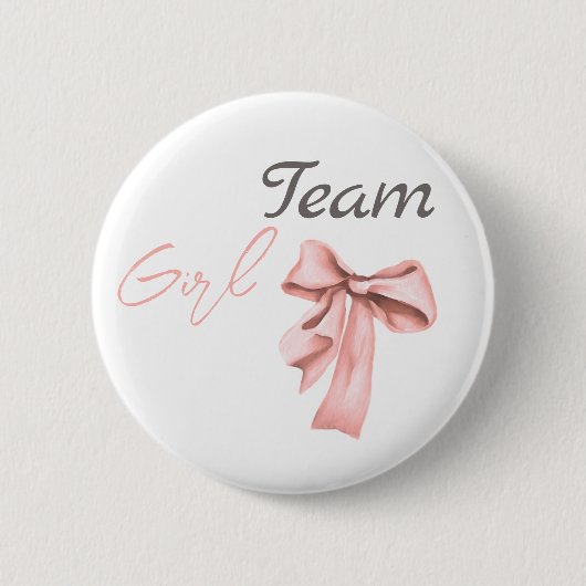 Stiefel oder Bows Blue Pink Gender Reveal Team Gir Button (Vorderseite)