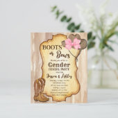 Stiefel oder Bows Gender Offenlegung Party Haushal (Stehend Vorderseite)