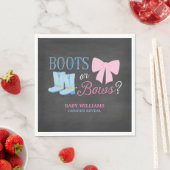 Stiefel oder Bows Gender Reveal Party Baby Shower Serviette (Beispiel)
