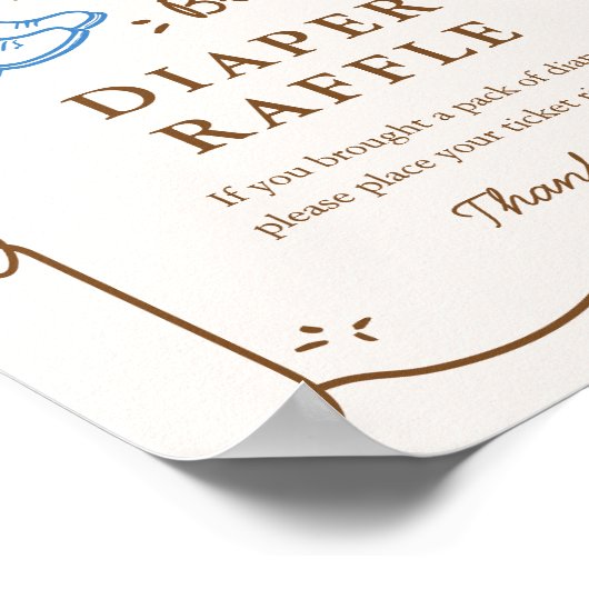 Stiefel oder Bows Windelwindelhalter-Spielplakat Poster (Ecke)