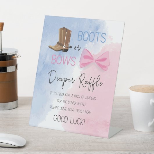 Stiefel oder Kuhgeschlecht offenbaren Windelraffin Sockelschild (In SItu)