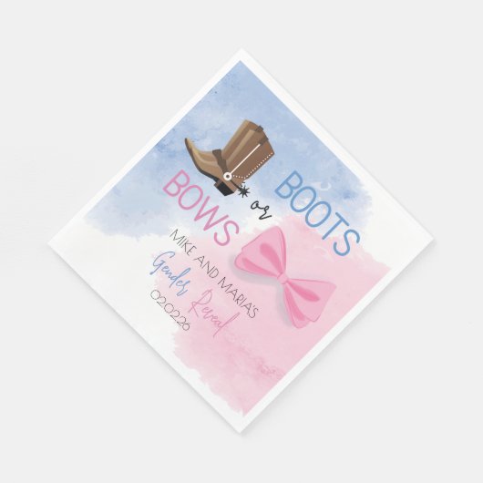 Stiefel oder Kuhgeschlecht zeigen Party-Servietten Serviette (Ecke)