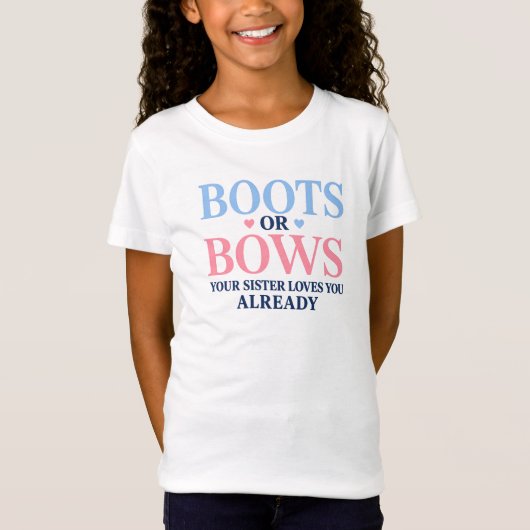 Stiefel oder Schleifen - Geschlecht, das deine Sch T-Shirt (Vorderseite)