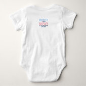 Stiefel oder Schleifen Geschlecht Dein Bruder lieb Baby Strampler (Rückseite)