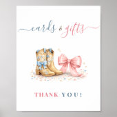 Stiefel oder Schleifen Geschlecht Enthüllung Karte Poster (Vorne)