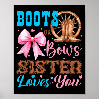 Stiefel oder Schleifen Geschlechtsenthüllungsdekor Poster