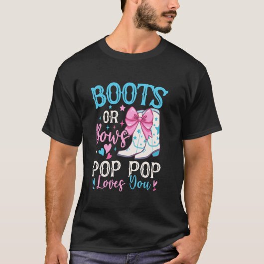 Stiefel oder Schleifen Pop Pop liebt dich passende T-Shirt (Vorderseite)