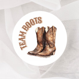 Stiefel oder Stifte für Gender-Aufkleber Runder Aufkleber