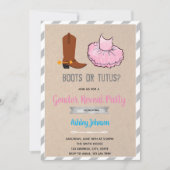 Stiefel oder Tutusgeschlecht: Einladung (Vorderseite)