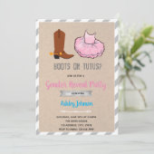 Stiefel oder Tutusgeschlecht: Einladung (Stehend Vorderseite)