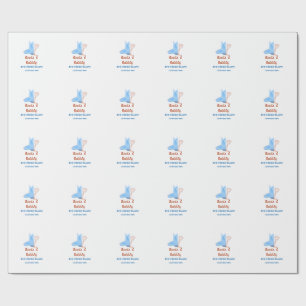 Stiefel & prickelnde Champagnerflasche Brautparty  Geschenkpapier