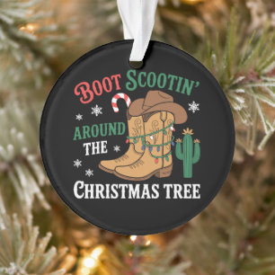Stiefel rutschen um den Weihnachtsbaum Cowboy-Weih Ornament