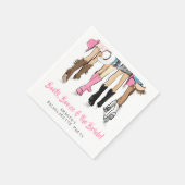 Stiefel, Schnaps & die Braut Junggesellinnenabschi Serviette (Ecke)