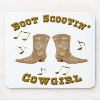 "Stiefel Scootin Cowgirl-" Western Mousepad