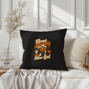 Stiefel-Scootin- und Boo-tiful Western-Halloween-D Kissen