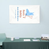 Stiefel & Sektflasche Brautparty blau Banner (Messeveranstaltung)