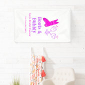 Stiefel & Sektflasche Brautparty pink Banner (Insitu)