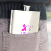 Stiefel & Sektflasche Brautparty pink Flachmann (Beispiel)