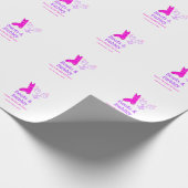 Stiefel & Sektflasche Brautparty pink Geschenkpapier (Ecke)